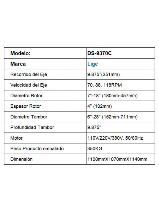 Torno Rectificador de Freno de Disco y Tambor - Importador Directo - Fábrica China Verificada - Producto Garantizado